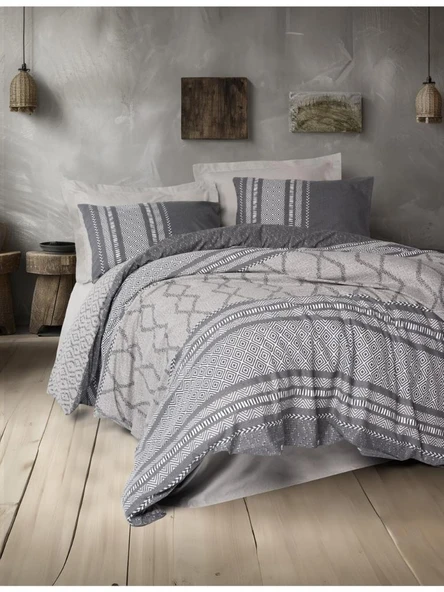 Cotton Box Toprak Tek Kişilik Nevresim Takımı Tonnia Vizon