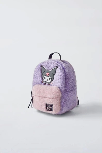 KIZ ÇOCUK KUROMİ MODELLİ PELUŞ FERMUARLI ÇANTA