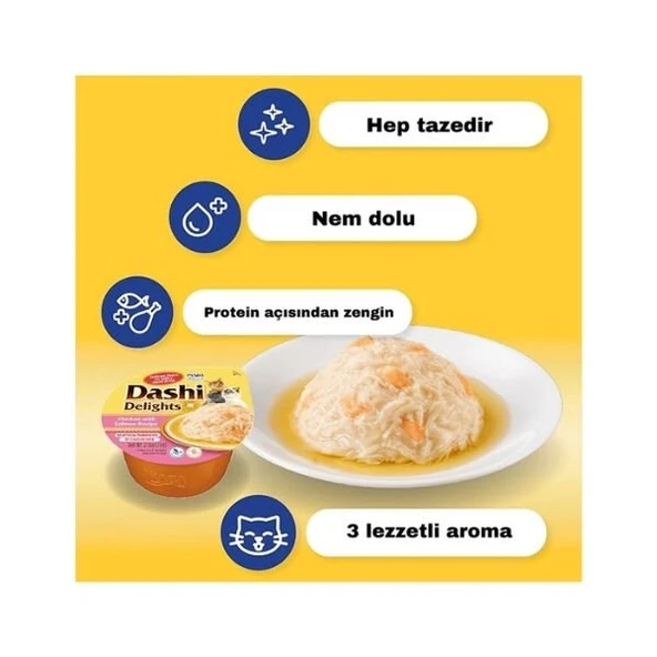 Inaba Ciao Dashi Delights Tavuklu Ton ve Somon Balıklı Kedi Çorbası 70 Gr - 2