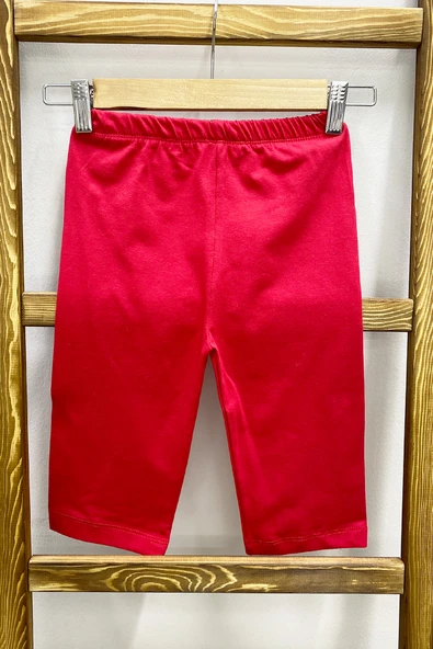 KIZ ÇOCUK KISA TAYT DÜZ RENK BELİ LASTİKLİ D27 - Resim 6