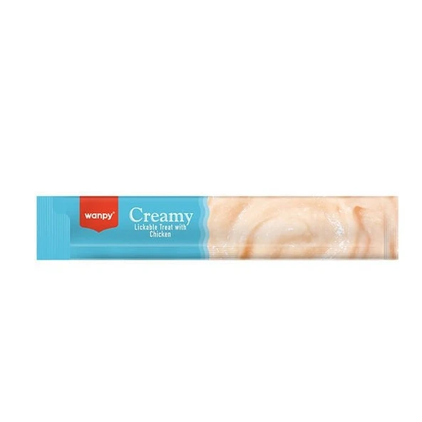 Wanpy Krema Tavuklu Sıvı Köpek Ödülü 5x14 Gr - 2
