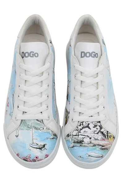 Kadın Vegan Deri Beyaz Sneakers - Lago Di Como Tasarım - 2