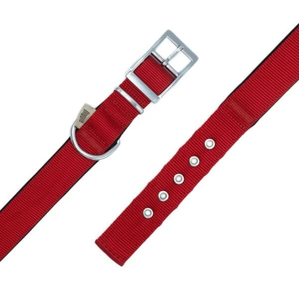 Doggie Elit Dokuma Köpek Boyun Tasması Medium Kırmızı 2.5x37-45 Cm - 4