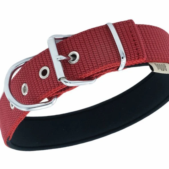 Doggie Elit Dokuma Köpek Boyun Tasması Large Kırmızı 4x57-65 Cm - 2