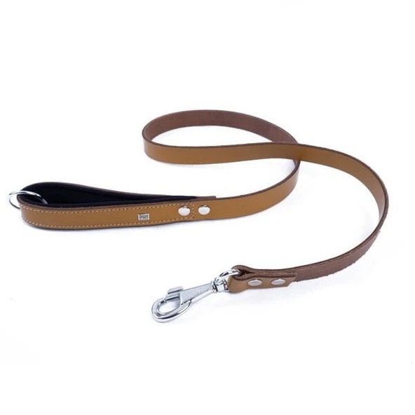 Doggie Konfor Deri Köpek Gezdirme Tasması Medium Camel 3x100 Cm - 2