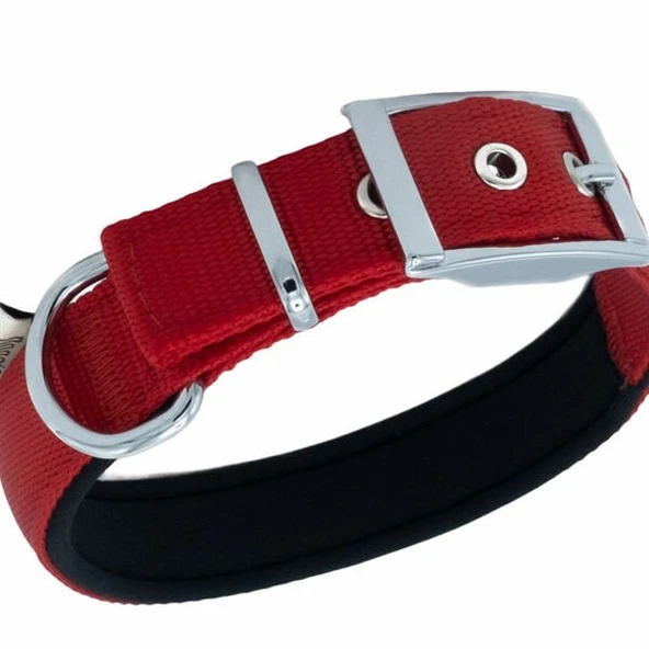 Doggie Elit Dokuma Köpek Boyun Tasması Medium Kırmızı 2.5x37-45 Cm - 2