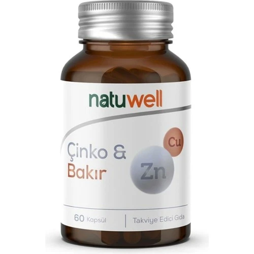 Natuwell Cınko Bakır 60 Kapsul