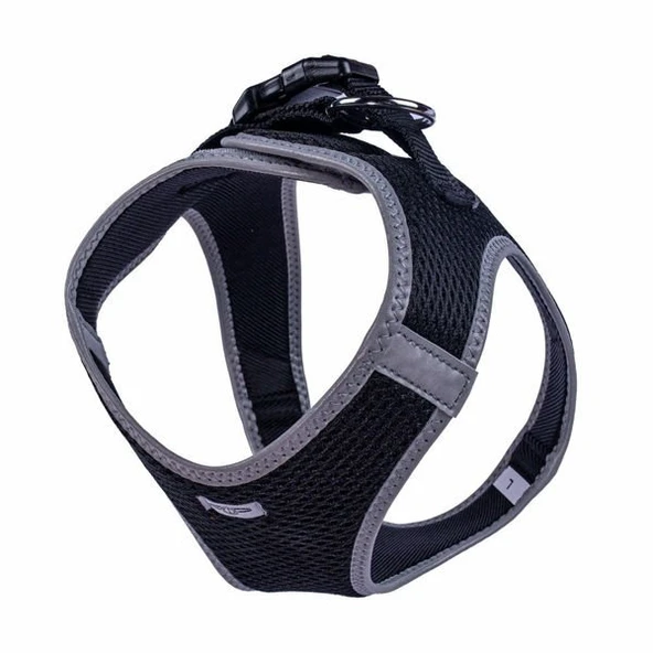 Doggie Havalı Dokuma Reflektör Küçük Irk Köpek Göğüs Tasması Large Siyah 42-48 Cm - 4