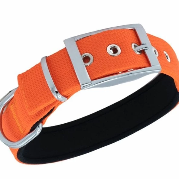 Doggie Elit Dokuma Köpek Boyun Tasması Medium Turuncu 3x42-50 Cm - 2