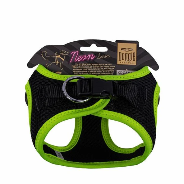 Doggie Havalı Dokuma Neon Küçük Irk Köpek Göğüs Tasması Xsmall Sarı 30-34 Cm - 2