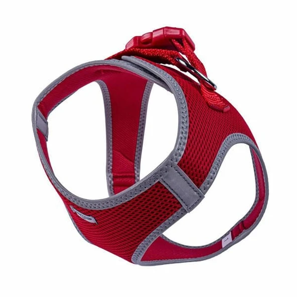 Doggie Havalı Dokuma Reflektör Küçük Irk Köpek Göğüs Tasması Large Kırmızı 42-48 Cm - Resim 4