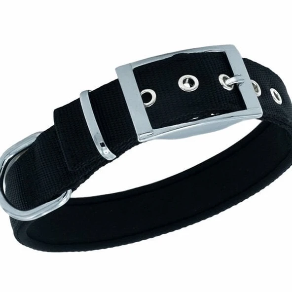 Doggie Elit Dokuma Köpek Boyun Tasması Medium Siyah 3x42-50 Cm - 2