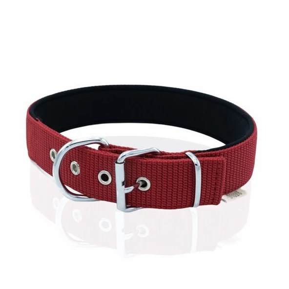 Doggie Elit Dokuma Köpek Boyun Tasması Large Kırmızı 4x57-65 Cm - 3
