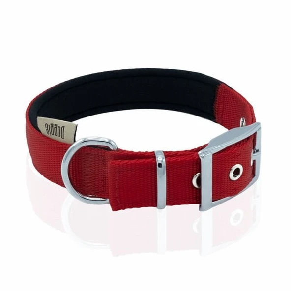 Doggie Elit Dokuma Köpek Boyun Tasması Medium Kırmızı 2.5x37-45 Cm - 3