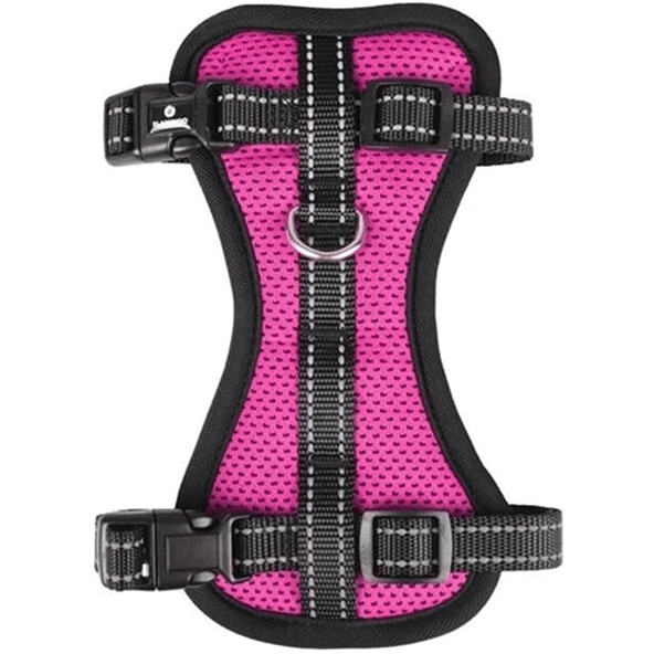 Flamingo Milou Köpek Göğüs Tasması Medium Fuşya 40-55 Cm - 2