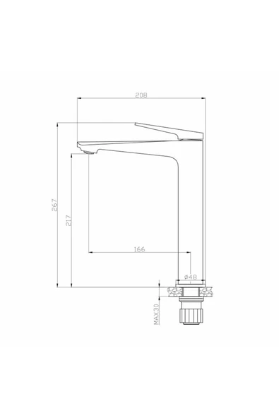 NEWARC NEXT ÇANAK TİPİ LAVABO BATARYASI (SİYAH) - 2