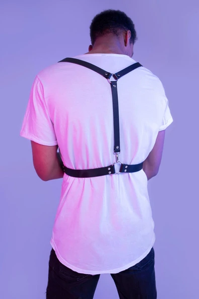Deri Sade Erkek Harness Askı 1162 - 4