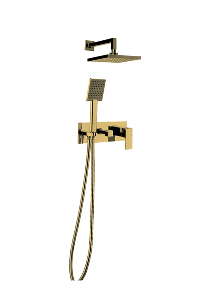 NEWARC SİLVER YATAY ANKASTRE BANYO BATARYA SETİ ALTIN - 2