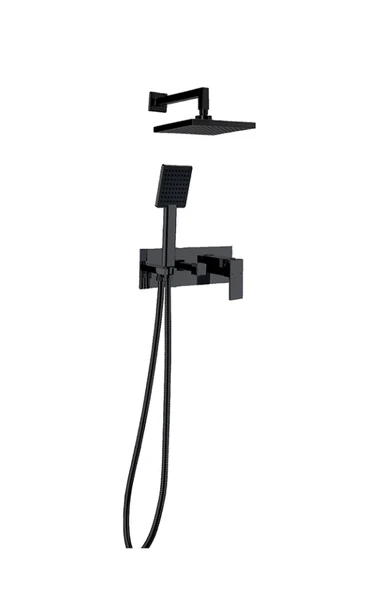 NEWARC SİLVER YATAY ANKASTRE BANYO BATARYA SETİ (SİYAH) - 2