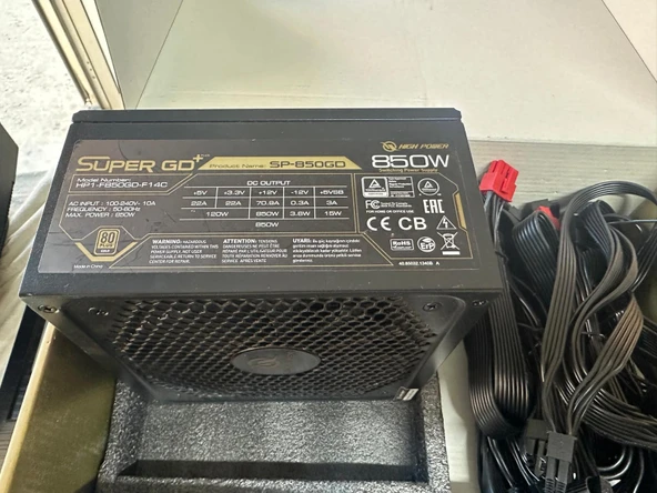High Power Performance Gold GD HP1-J750GD-F12S 750 W Power Supply 2.EL KULLANILMIŞ