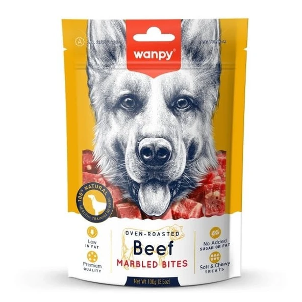 Wanpy Marbled Biftekli Küp Et Parçaları Köpek Ödülü 100 Gr - 2