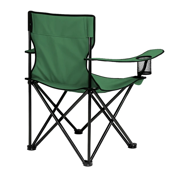 Katlanır Kamp Piknik Sandalyesi - Bardaklıklı - (DY.001) - Haki - Taşıma Çantalı - Resim 2