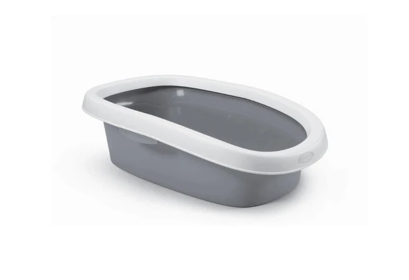 Stefanplast Sprint 10 Açık Kedi Tuvaleti Beyaz/Gri 31x43x14 Cm