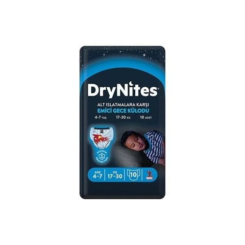Huggies Dry Nites Emici Külot Erkek 4-7 Yaş 17-30 Kg 10'Lu