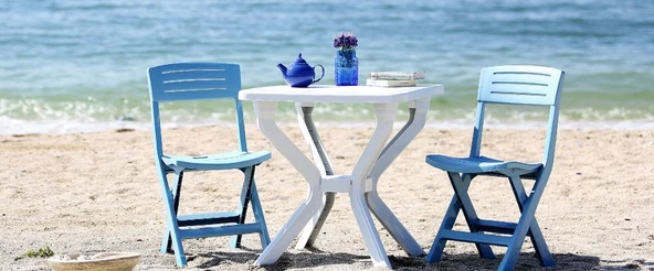 Omnipazar MT-GF235 Prima Isola Plastik Kare Bahçe Balkon Masa 70x70 cm - 9