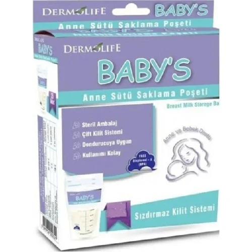 Dermolıfe Süt Saklama Poşeti Baby'S