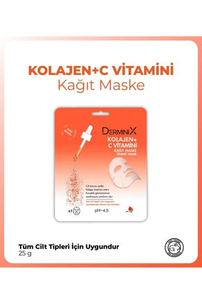 Derminix Col.+ C Vitamin Kağıt Maske