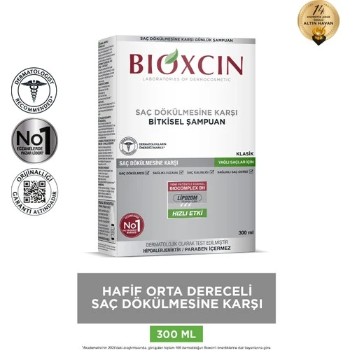 Bıoxcın Genesis Saç Dökülmesine Karşı Bitkisel Şampuan Yağlı Saç Tipleri İçin 300Ml