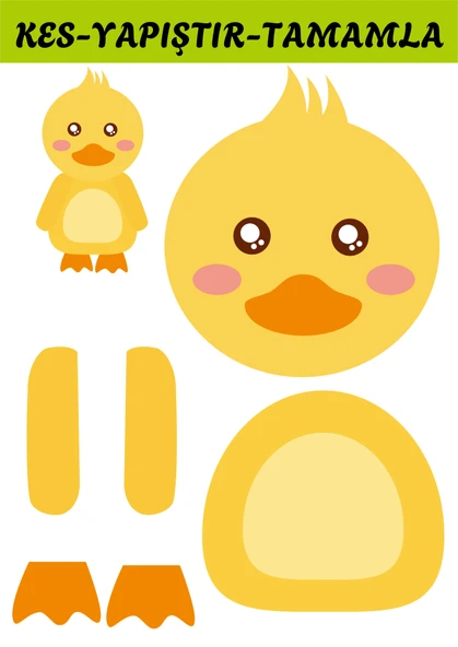 Okul Öncesi KES-YAPIŞTIR-Tamamla Makaslı Aktivite Seti (20 Hayvan) - 3