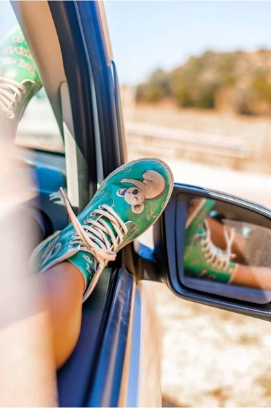 Kadın Vegan Deri Yeşil Uzun Bot - Koala Hug Tasarım - 2