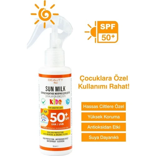 Beauty Face 50 Spf Çocuk Güneş Sütü 150 Ml