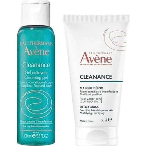 Avene Cleanance Gel 100 Ml + Avene Cleanance Mask Detox 50 Ml