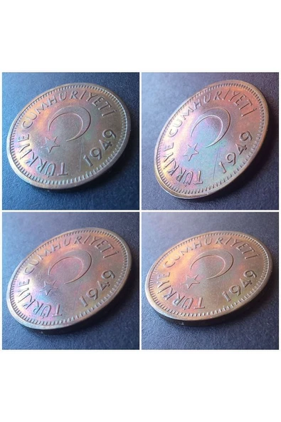 Escoines Koleksiyon 39963680e8c1729f08 25Kuruş 1949 Çil/ça (RAİNBOW-RRRR) Eski Madeni Para - 2
