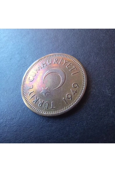 Escoines Koleksiyon 39963680e8c1729f08 25Kuruş 1949 Çil/ça (RAİNBOW-RRRR) Eski Madeni Para - 7