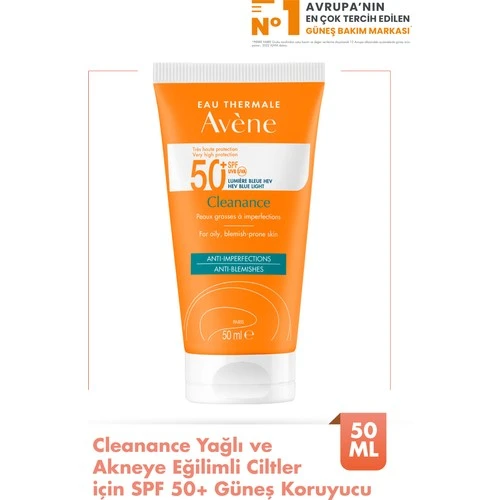 Avene Cleanance Anti-Blemishes Spf 50+ 50 Ml Trsb