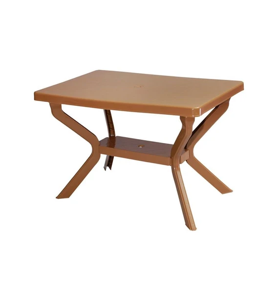 Omnipazar MT-GF240 Prima Roccia Plastik Dikdörtgen Bahçe Balkon Masa 70x110 cm - 4