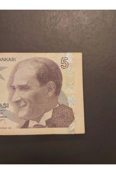 Escoines Koleksiyon 39963680eafe2be3b4 5TL güzel numara B204 ÇT+ TC kağıt para - Resim 5