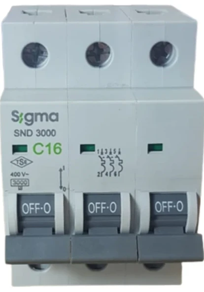 3X16A C/3KA W OTOMATİK SİGORTA SİGMA