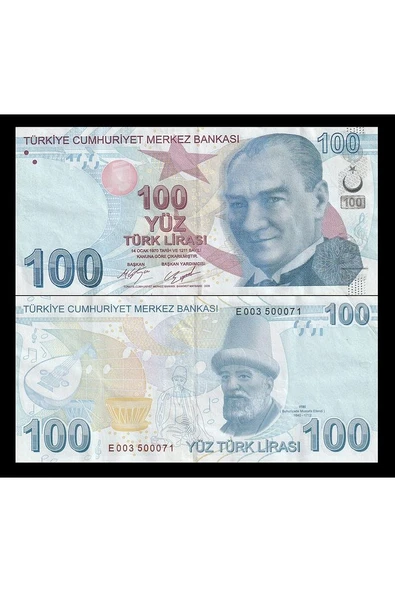 Escoines Koleksiyon 39963680eb0e38f80e 9.emisyon 100türk lirası ça (00071) kağıt para