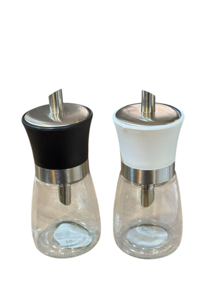 Dökmeli toz şekerlik - 2 li cam dökme toz şekerlik - Resim 5