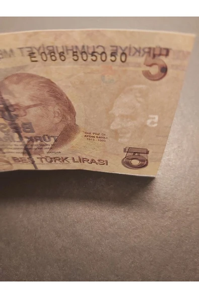 Escoines Koleksiyon 39963680eae6c1c5cb 5TL ÇÇT+ güzel numara TC kağıt para - Resim 3