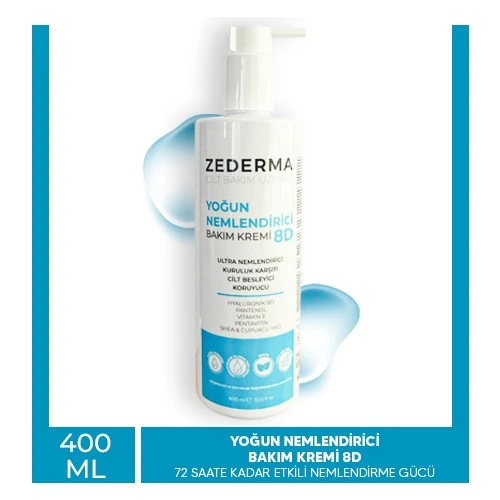 Zederma Yoğun Nemlendirici Cilt Bakım Kremi 8D 400Ml