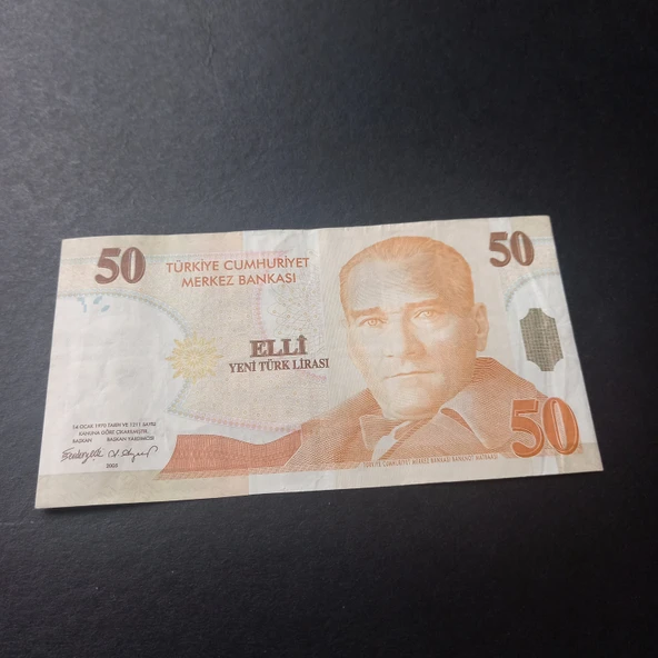 Escoines Koleksiyon 39963680bfccd1241f 8.Emisyon G69 Serisi 50Yeni Türk Lirası ÇT/ÇÇT YTL Eski Para