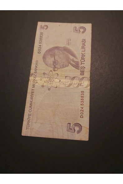 Escoines Koleksiyon 39963680ead4d4ec57 5TL TEMİZ+ TC kağıt para - Resim 4