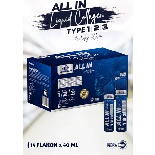 Camrusepa Type 1-2-3 Lıkıt Collagen 28 Flakon 5000Mg