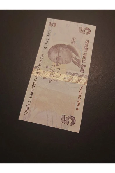Escoines Koleksiyon 39963680eae6c1c5cb 5TL ÇÇT+ güzel numara TC kağıt para - Resim 6